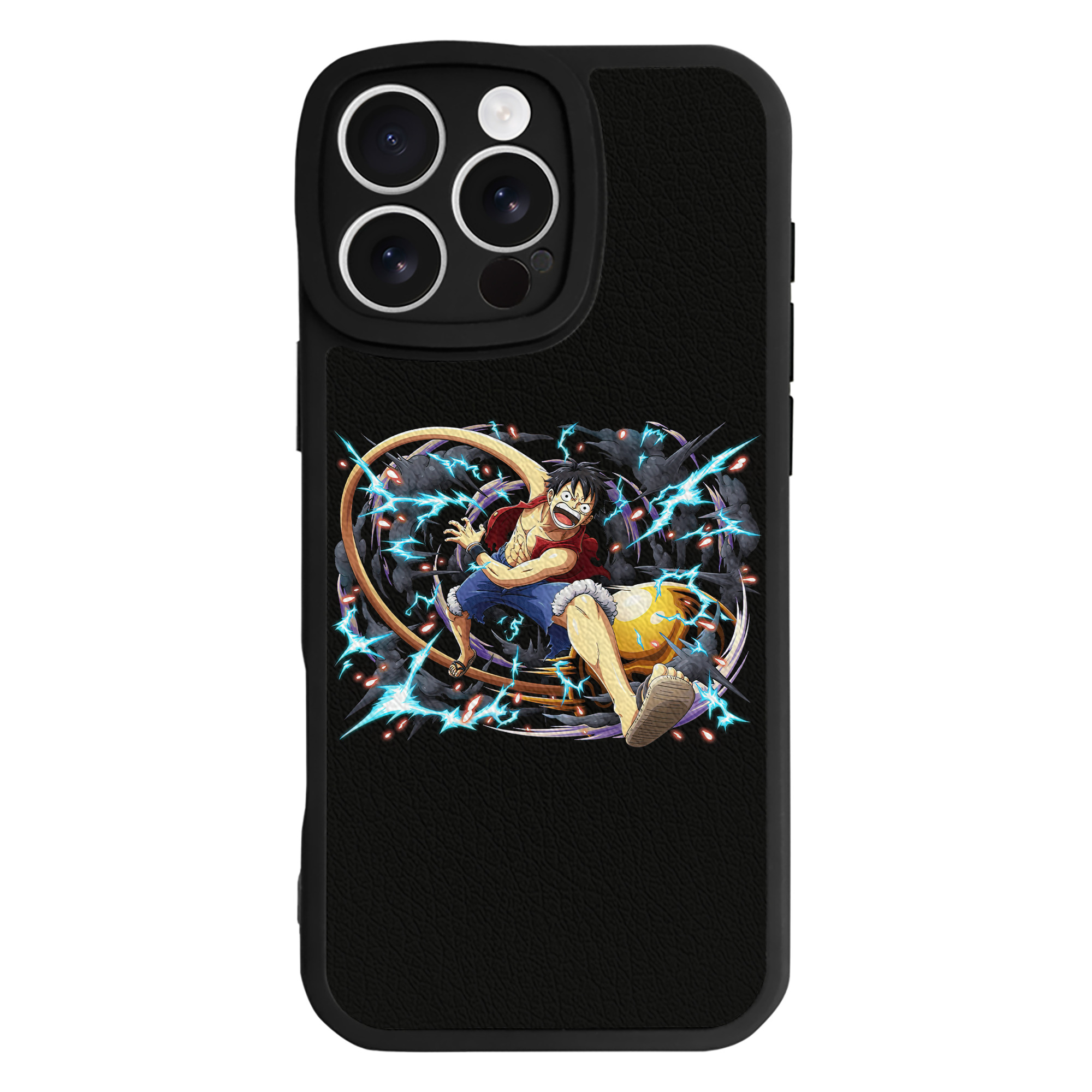 （画像用） ワンピース モンキー・D・ルフィ ONE PIECE Monkey D. Luffy 【iPhone 16シリーズ対応】シリコンスマホケース（レザー調） 材質：シリコン